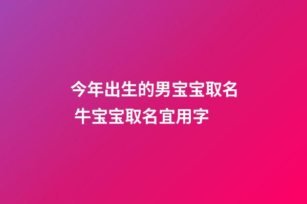 今年出生的男宝宝取名 牛宝宝取名宜用字